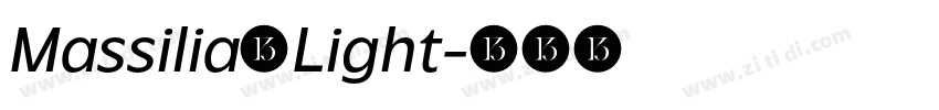 Massilia Light字体转换